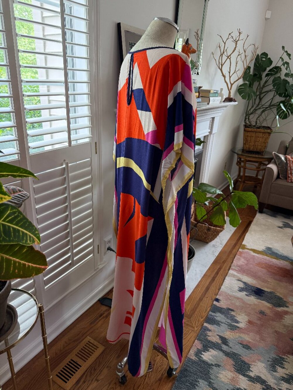 Colorblock caftan